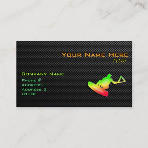 Sleek Wakeboarder Business Card Templates