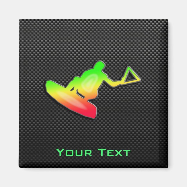 Sleek Wakeboarder Magnet (Front)