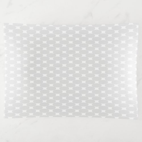 Sleek Whisper White Dove Gray Repeat Rectangles Trinket Tray