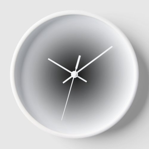 Sleek White and Black Minimalist and Modern Clock