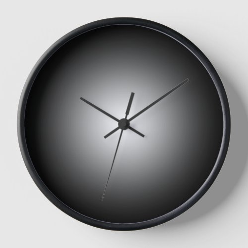 Sleek White and Black Minimalist and Modern Clock