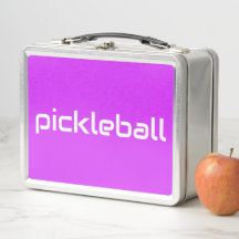 Sleek White PICKLEBALL On Bright Tropical Pink