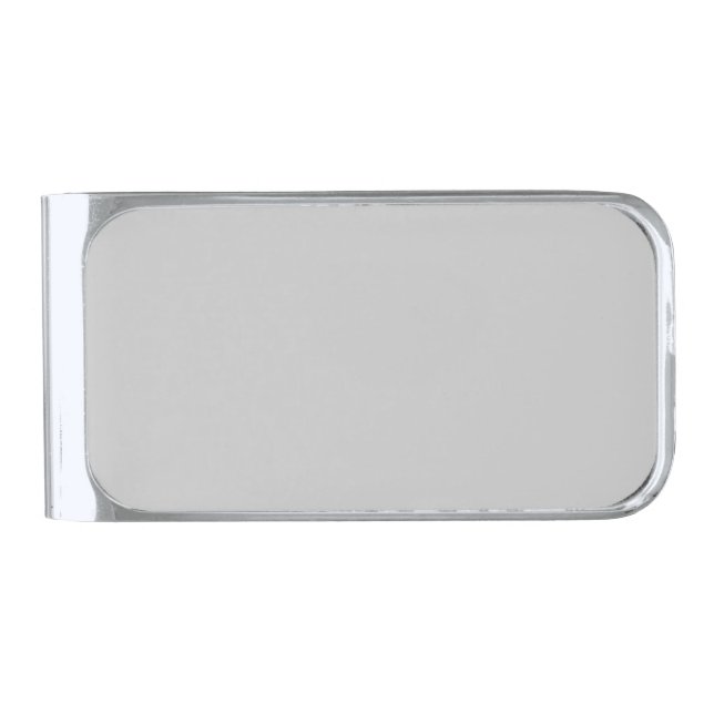 SleekShine Custom Cash Holder Silver Finish Money Clip (Front)