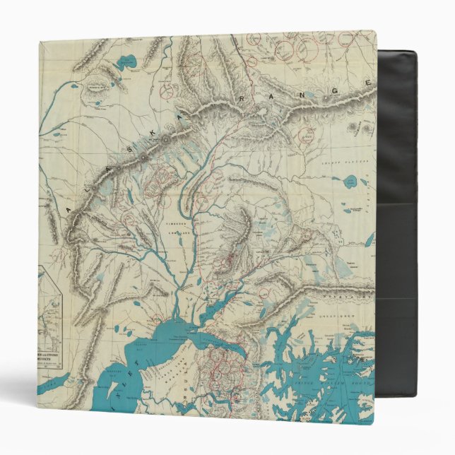 Sleem's Map of Central Alaska 3 Ring Binder (Front/Inside)