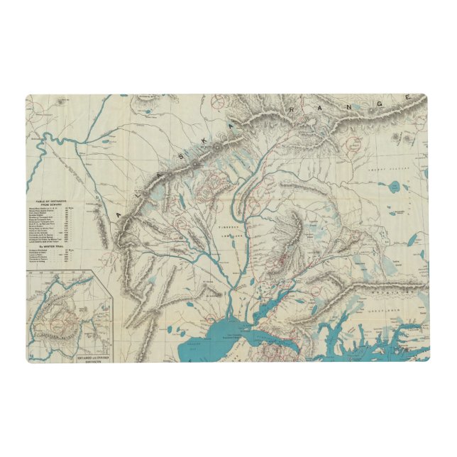 Sleem's Map of Central Alaska Placemat (Front)