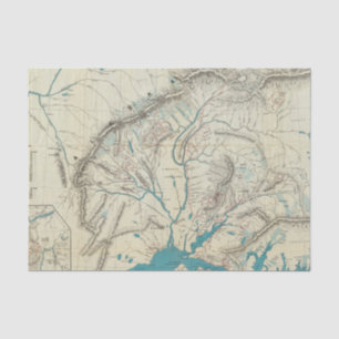 Sleem's Map of Central Alaska Tissue Paper