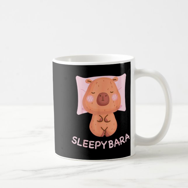 Sleeng Capybara Pajamas Nightgown Sleepybara Roden Coffee Mug (Right)