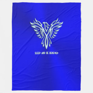 Sleep and be refreshed - Ice Blue Phoenix Rises Fleece Blanket