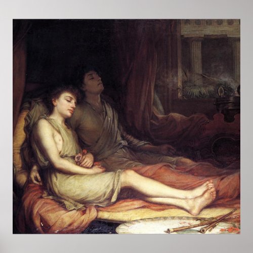 SLeEP AnD HiS HaLF_BRoTHER DeATH  by J Waterhouse Poster