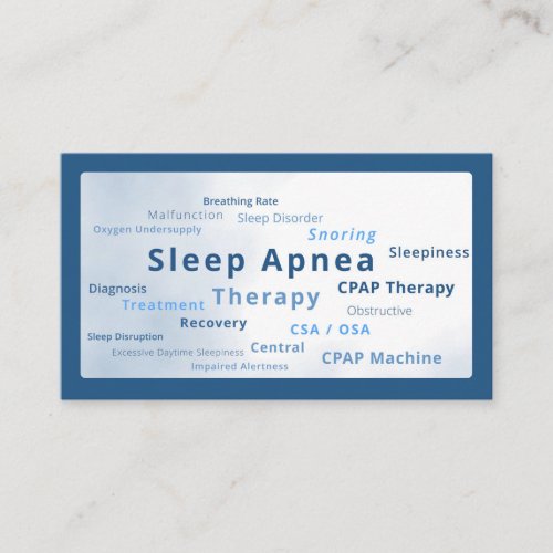Sleep apnea cpap machine therapy CSA OSA Business Card