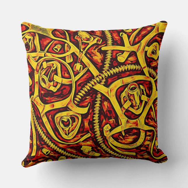 Sleep Apnea Nightmare Throw Pillow (Back)