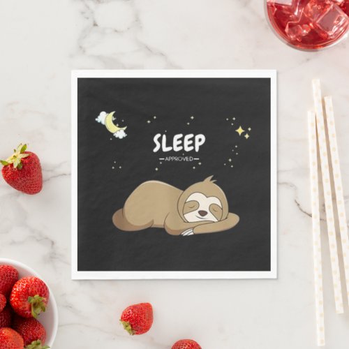 Sleep Approved Sloth _ Sleeping Clothes _ Sleep  Napkins