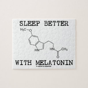 Sleep Better With Melatonin (Chemical Molecule) Jigsaw Puzzle