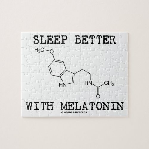 Sleep Better With Melatonin Chemical Molecule Jigsaw Puzzle