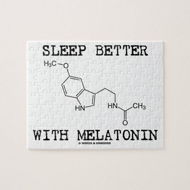 Sleep Better With Melatonin (Chemical Molecule) Jigsaw Puzzle (Horizontal)