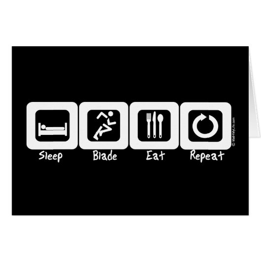 Sleep Blade Eat Repeat Cards (Front Horizontal)