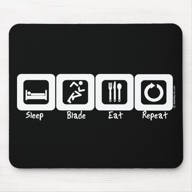 Sleep Blade Eat Repeat Mouse Pad (Front)