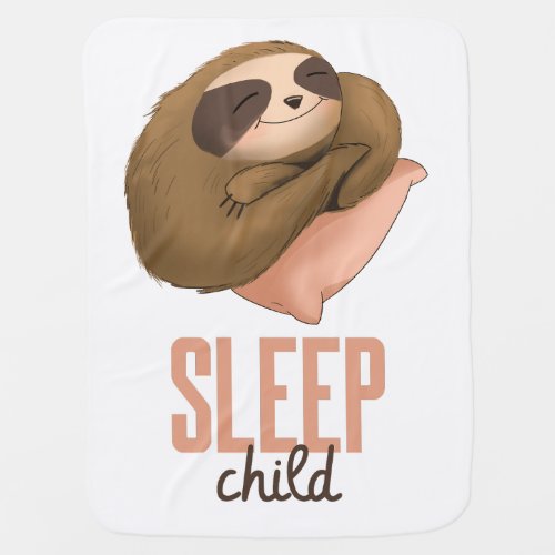 Sleep Child Sloth Baby Blanket