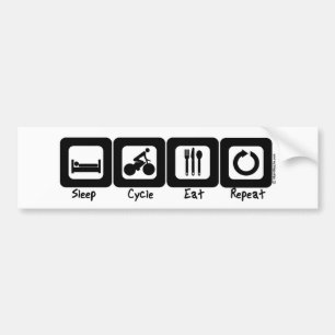 Sleep Cycle Eat Repeat Bumper Sticker