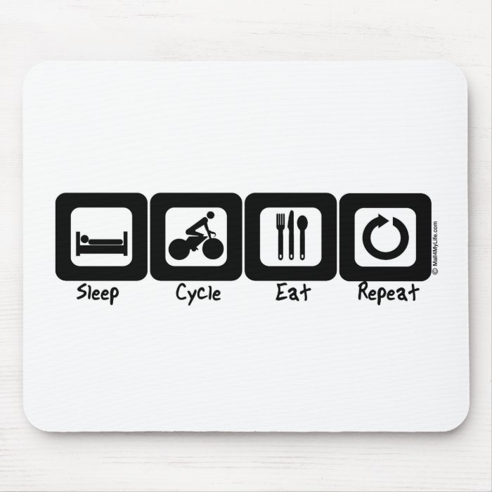 Sleep Cycle Eat Repeat Mouse Mat