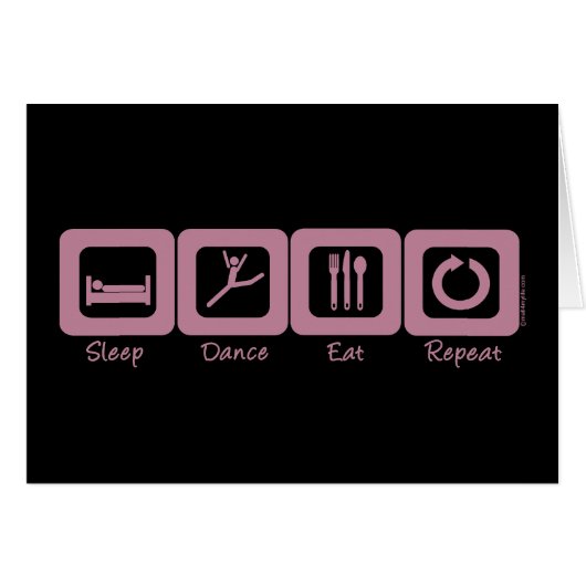Sleep Dance Eat Repeat Cards (Front Horizontal)