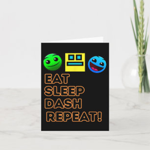 Sleep Dash Repeat Video Game Geometry Video Gamer Card