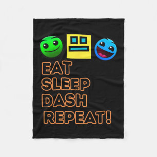 Sleep Dash Repeat Video Game Geometry Video Gamer Fleece Blanket