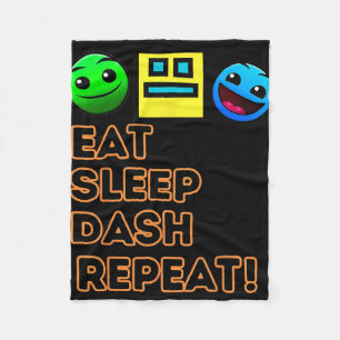 Sleep Dash Repeat Video Game Geometry Video Gamer Fleece Blanket