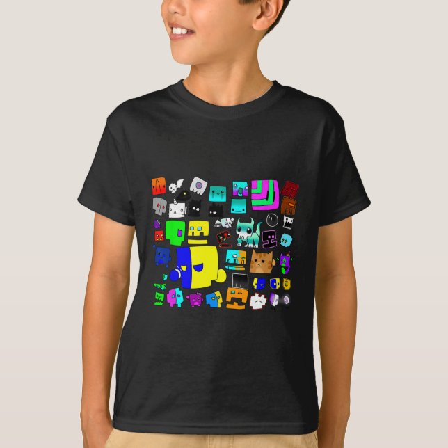 Sleep Dash Repeat Video Game Geometry Video Gamer  T-Shirt (Front)