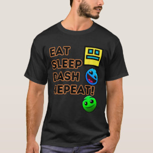 Sleep Dash Repeat Video Game Geometry Video Gamer  T-Shirt