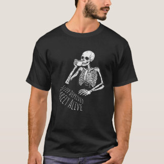 Sleep Deprived Barely Alive Spooky Exhausted Coffe T-Shirt