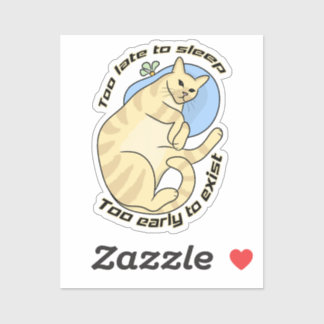 Sleep Deprived Feline | Sticker