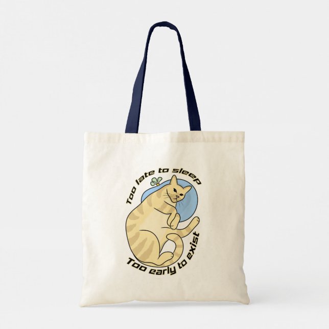 Sleep Deprived Feline | Tote Bag (Back)