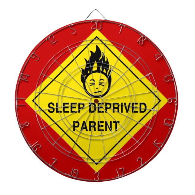 Sleep Deprived Parent Dart Board (Front)