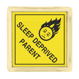 Sleep Deprived Parent Gold Finish Lapel Pin
