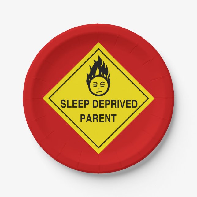 Sleep Deprived Parent Paper Plates (Front)