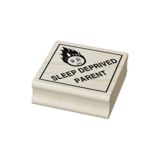 Sleep Deprived Parent Rubber Stamp