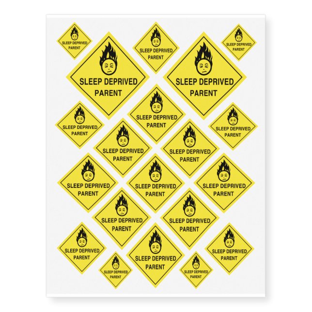 Sleep Deprived Parent Temporary Tattoos (Front)