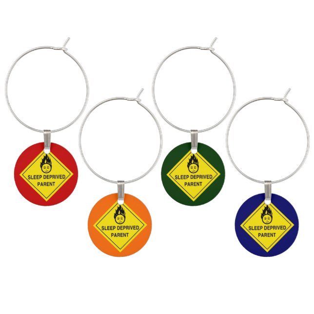 Sleep Deprived Parent Wine Charm (Staggered)