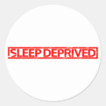 Sleep Deprived Stamp Classic Round Sticker