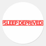 Sleep Deprived Stamp Classic Round Sticker