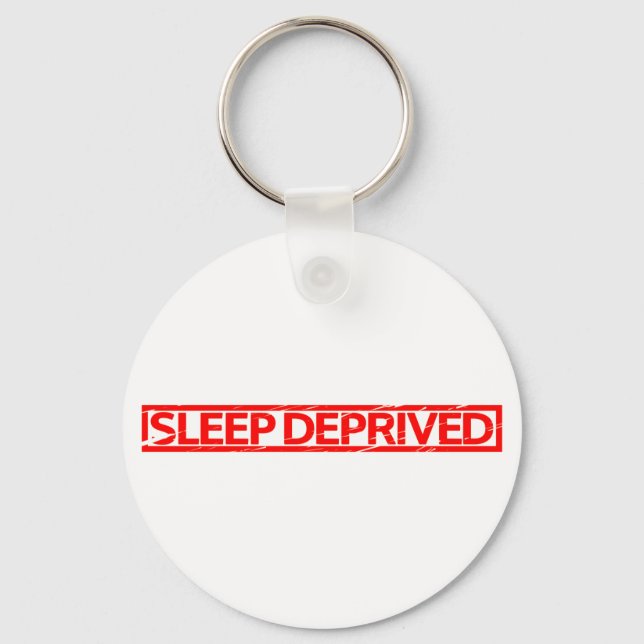 Sleep Deprived Stamp Keychain (Front)