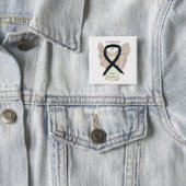 Sleep Disorders Awareness Angel Black Ribbon Pin (In Situ)