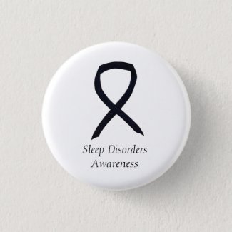Sleep Disorders Awareness Black Ribbon Custom Pin