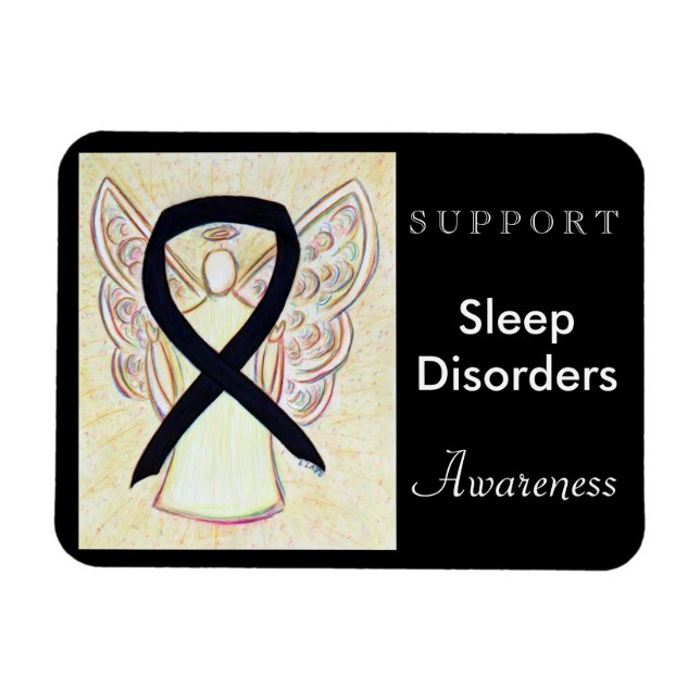 Sleep Disorders Awareness Ribbon Angel Magnet (Horizontal)