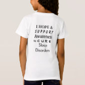 Sleep Disorders Black Awareness Ribbon Angel Shirt (Back)