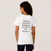 Sleep Disorders Black Awareness Ribbon Angel Shirt (Back Full)