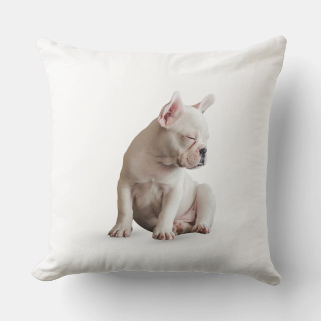 Sleep Dog Throw Pillow (Front)