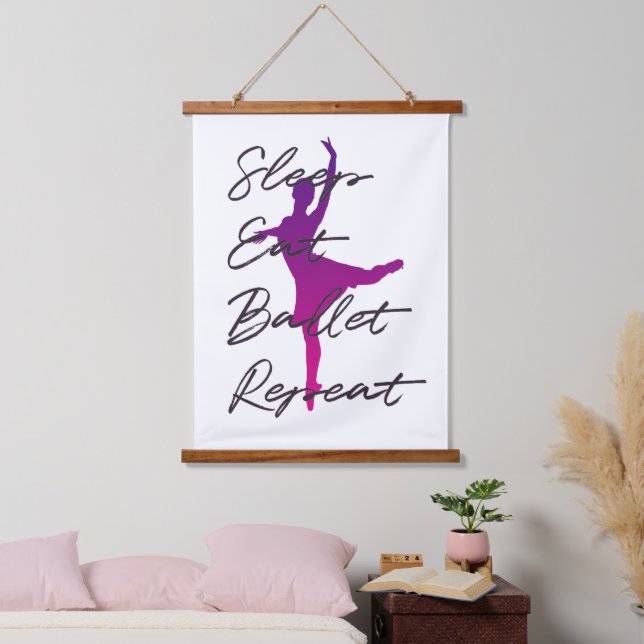 Sleep Eat Ballet Repeat Hanging Tapestry – Dancer  (Bedroom)
