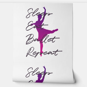 Sleep Eat Ballet Repeat Wallpaper – Balletcore Wallpaper